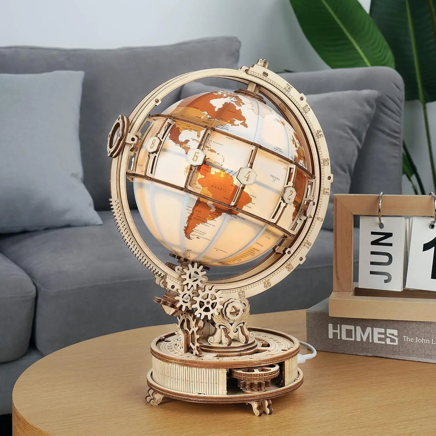 Build a Glowing World That Rotates — ROKR 3D Wooden Puzzle with LED Lights
