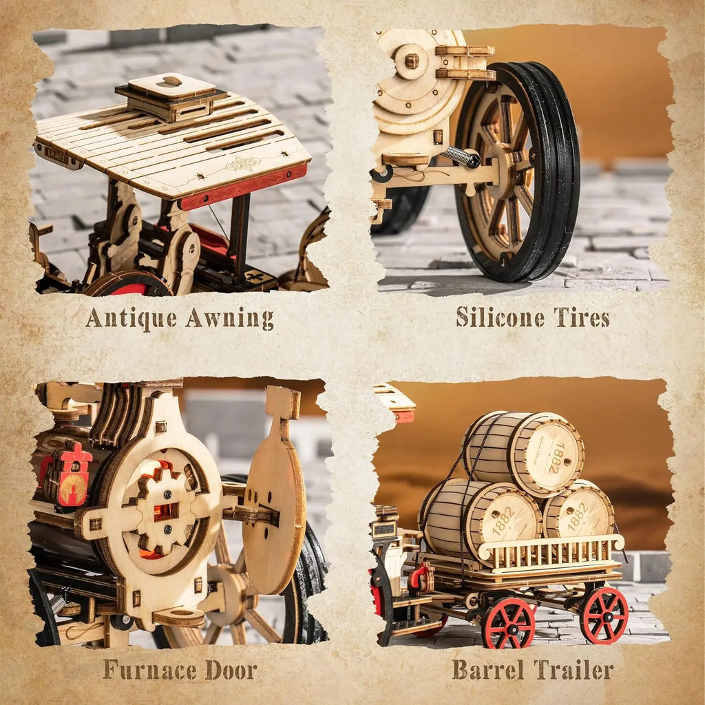 Build a Steam Locomotive That Actually Moves — ROKR 1:28 Mechanical Wooden Puzzle