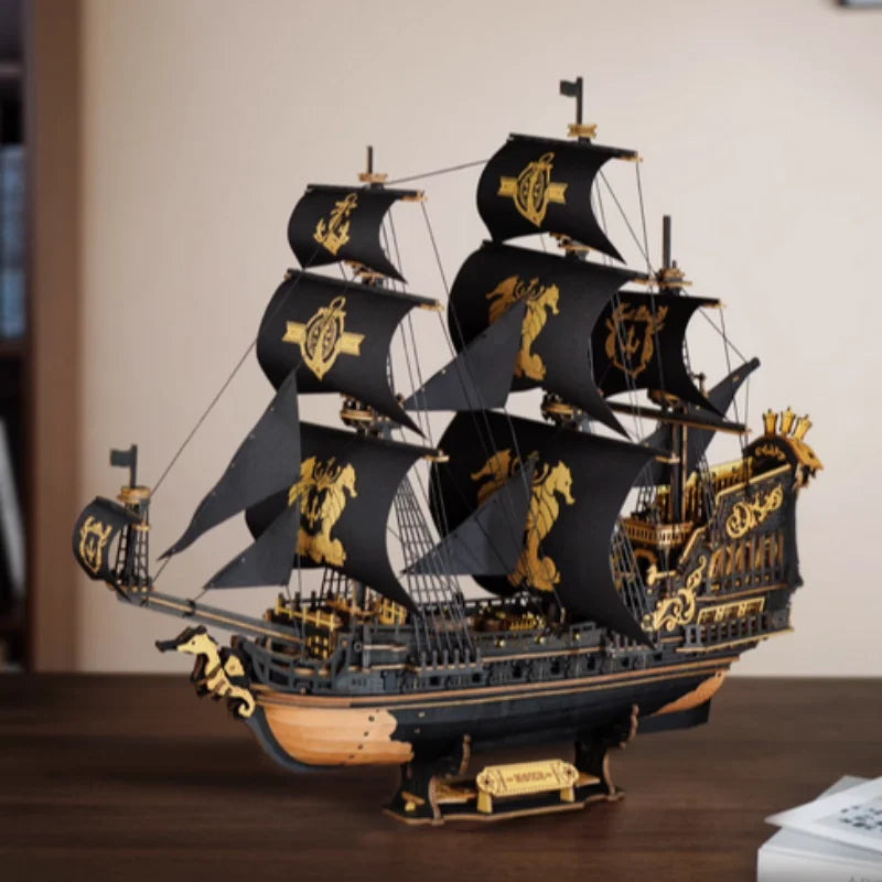 Build Your Own Seahouse & Barque — Wooden 3D Puzzle | Unique Gift Idea