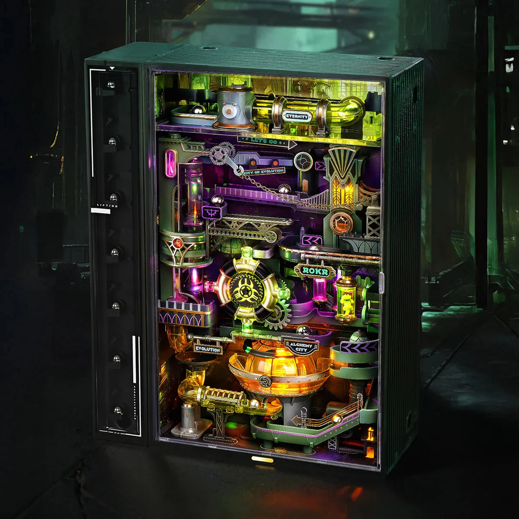 Build an Infinite Marble Run City — ROKR Alchemy City 3D Wooden Puzzle | Endless Loop