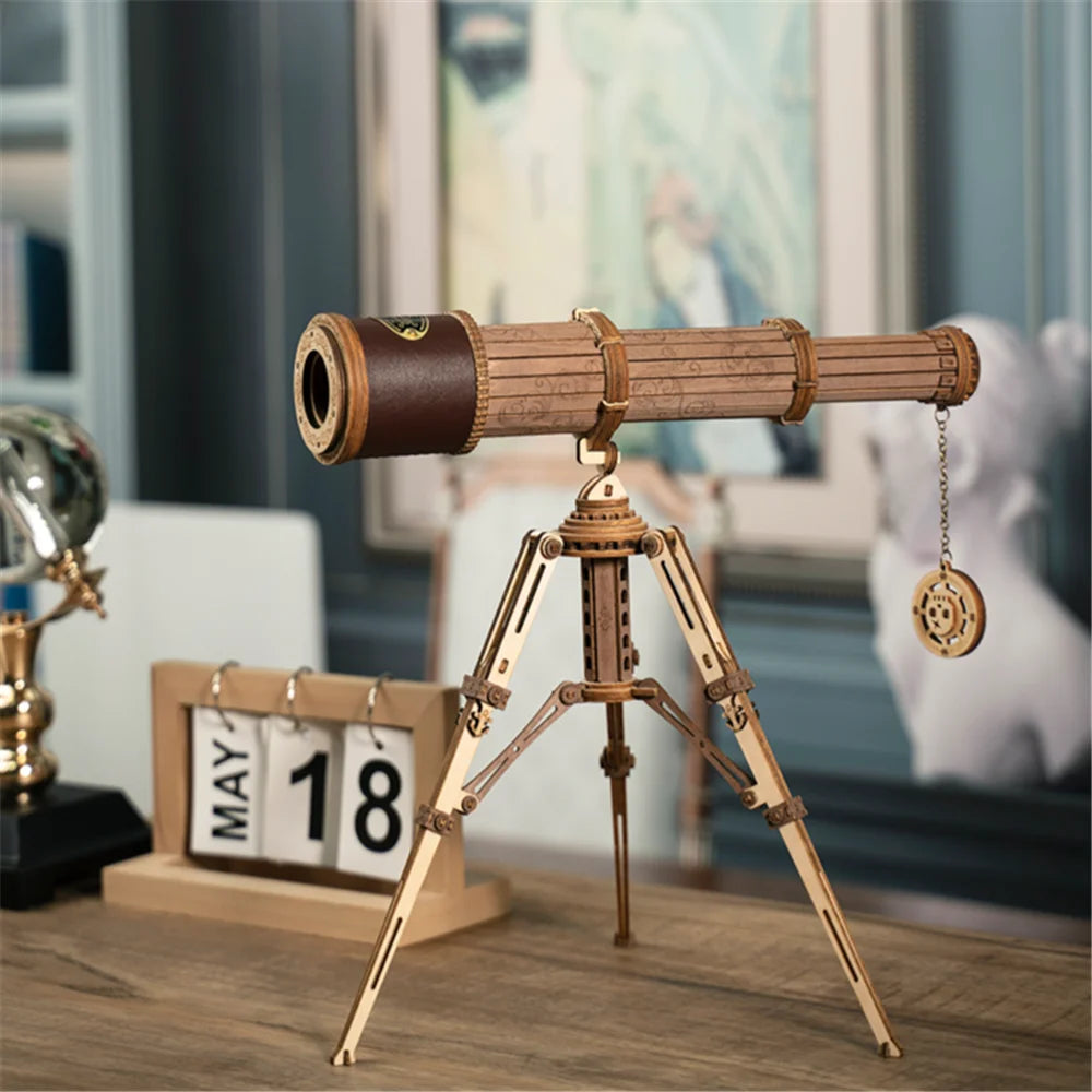 Build a Real Working Telescope — ROKR 1:1 Wooden Model Kit | 314 Pieces