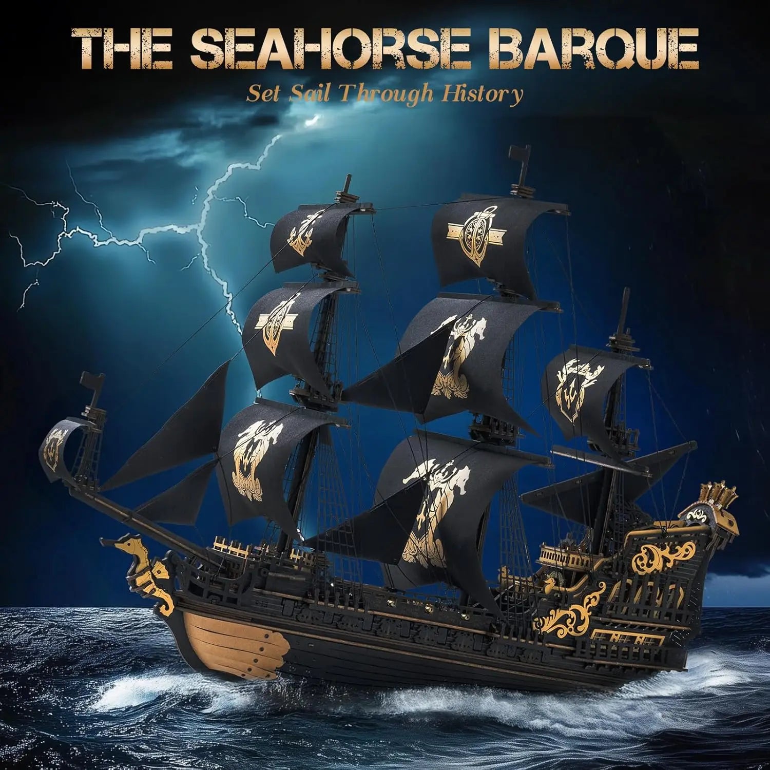 Build Your Own Seahouse & Barque — Wooden 3D Puzzle | Unique Gift Idea