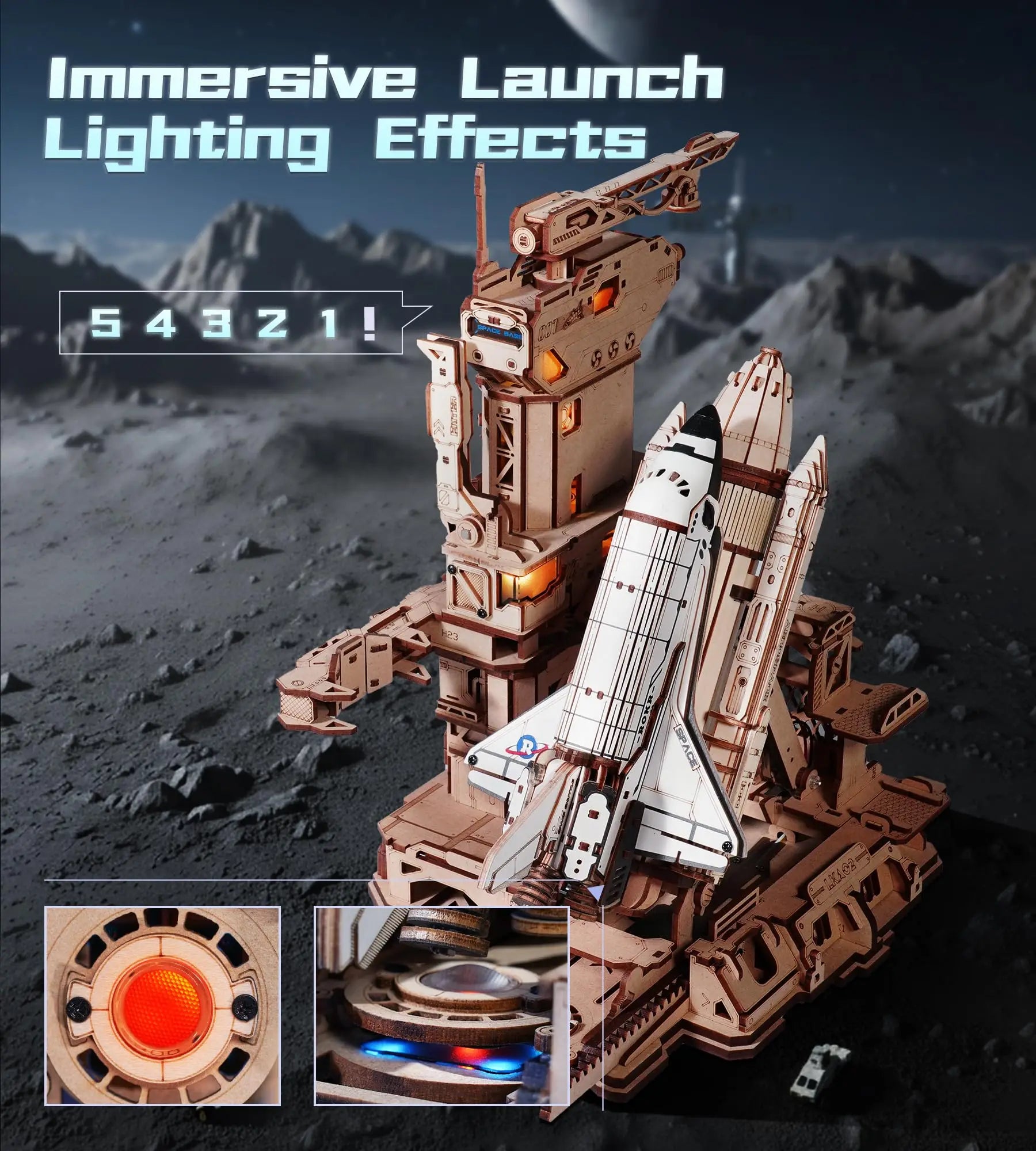 Build a Space Shuttle That Actually Launches — 3D Wooden Puzzle with LED