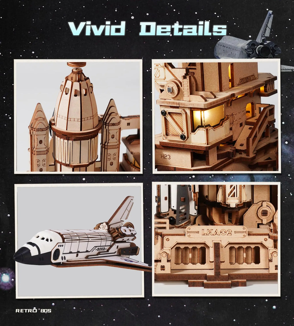 Build a Space Shuttle That Actually Launches — 3D Wooden Puzzle with LED