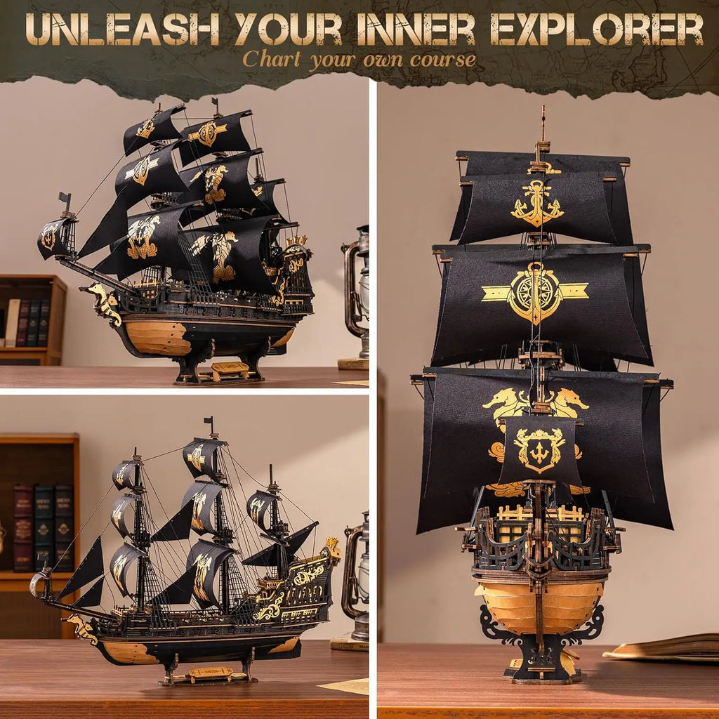 Build Your Own Seahouse & Barque — Wooden 3D Puzzle | Unique Gift Idea