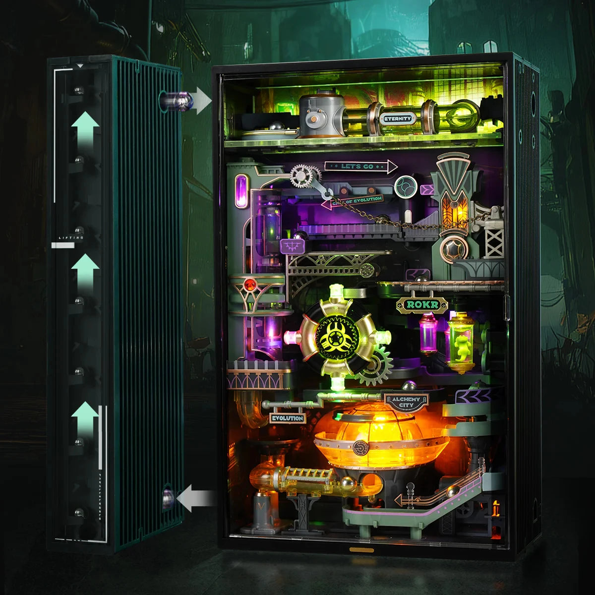 Build an Infinite Marble Run City — ROKR Alchemy City 3D Wooden Puzzle | Endless Loop