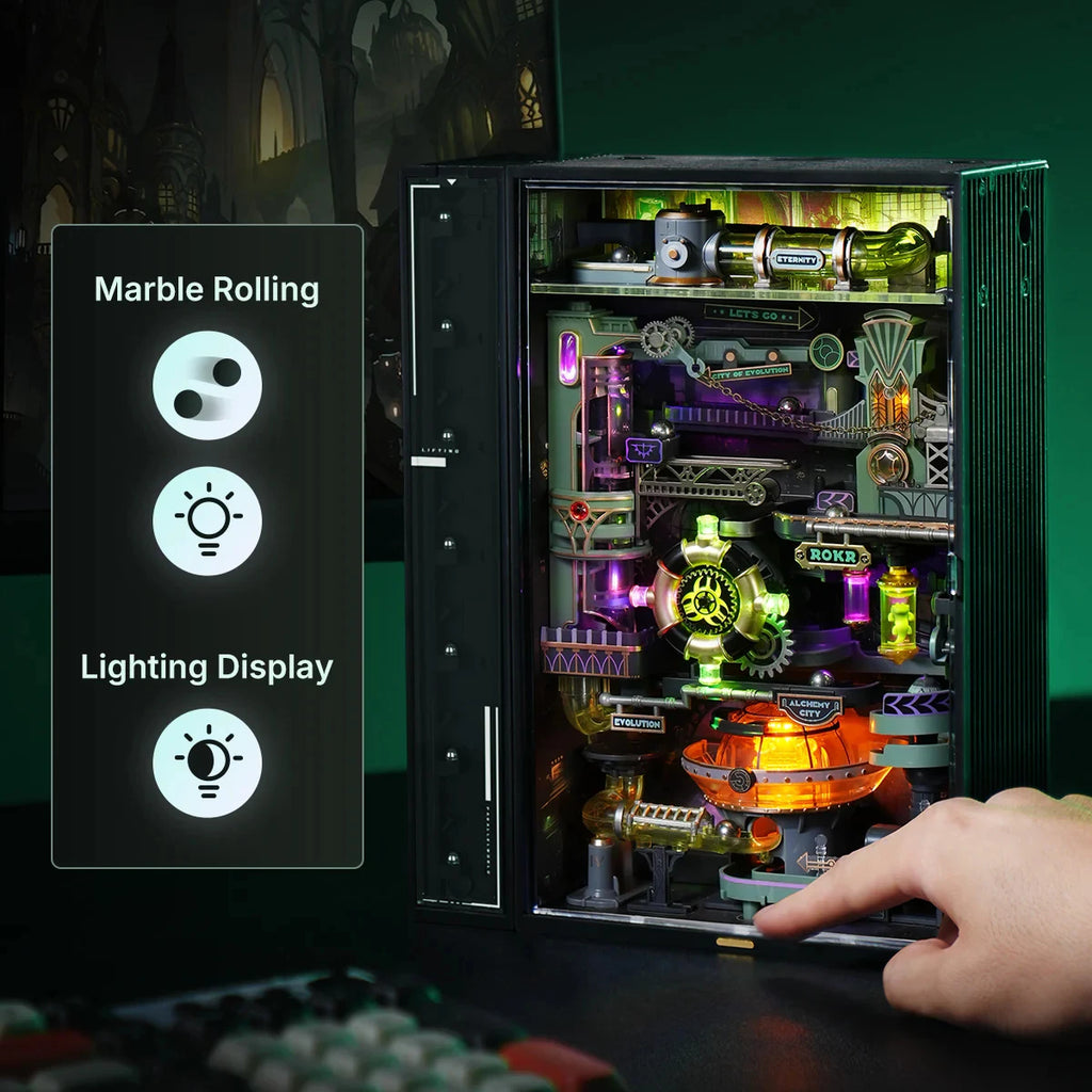 Build an Infinite Marble Run City — ROKR Alchemy City 3D Wooden Puzzle | Endless Loop